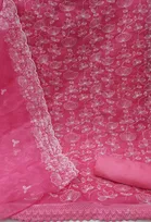 Organza Unstitched Dress Material for Women 