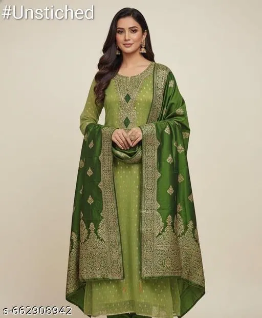 Embroidered Punjabi/All Over Suits for Women (Multicolor, 7.05 meter (4XL)