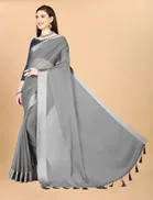 Chiffon Solid Saree for Women 