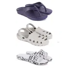 Combo of Sliders with Clogs & Slipper for Men (Multicolor, 6) (Set of 3)