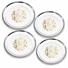 SimpleHome Steel Full Plate 12 Inch Combo Set of 4