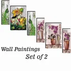 MDF 2 Pcs Designer Wall Painting for Home & Office 