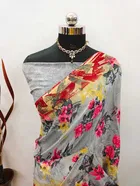 Kanooda Prints Georgette Women Saree With Un-stitched Blouse 