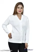 Woolen Solid Full Sleeves Sweater for Women 