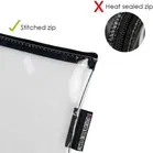 Oddy Transprent Zipper Pencil Pouch, Pen Case Document Pouch Travel Bags for School Office Supplies 