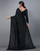 Lycra Blend Embellished Saree for Women 