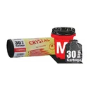 Crystal Garbage Bags 19 X 21 Inches (Medium Size) 30pcs (1 Rolls) Dustbin Bag/Trash Bag - Black Color