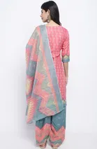 Cotton Blend Printed Salwar Suit for Women 