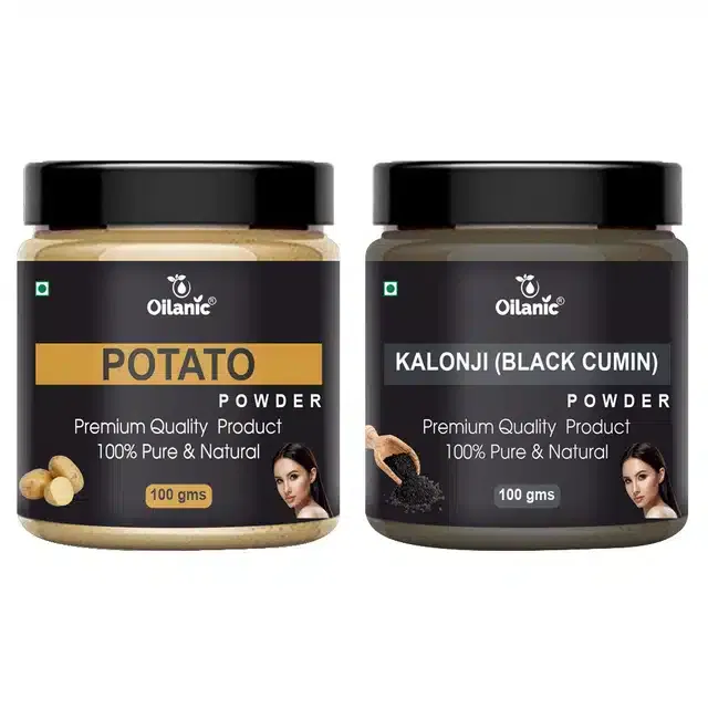 Natural Potato & Kalonji (Black Cumin) Powder for Skin & Hair (Pack of 2, 100 g)