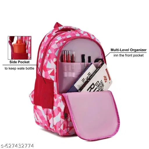 Polyester Backpack Bag, Red