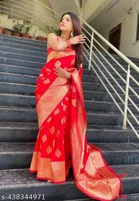 Banarasi Silk Zari Woven Saree for Women 