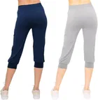 Cotton Solid Capri for Women 