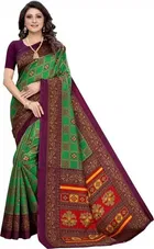 SVB चेक्स प्रिंटेड साड़ी फॉर वीमेन 