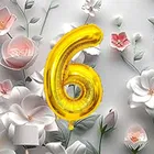 Foil Balloon for Birthday Celebration, No. 6 