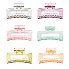 Plastic Solid Hair Claw Clip for Women & Girls (Multicolor, Pack of 6)