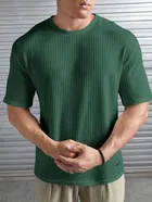 Round Neck Structured T-Shirt for Men 