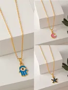 Gold Plated Chain & Pendant for Women & Girls 