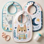 Waterproof Baby Bibs & Kids Bibs - Pack of 3 