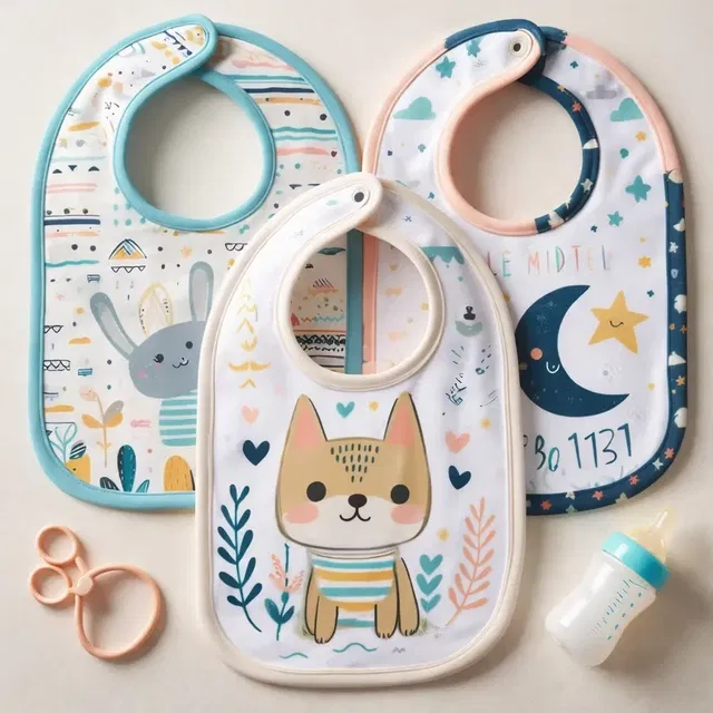 Waterproof Baby Bibs & Kids Bibs - Pack of 3 (Multicolor)