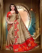 Khadi Silk Printed Saree for Women 