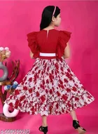 Printed Cotton Fit And Flare Dress for Girls 