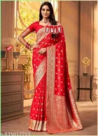 Zari Woven Kanjeevaram Saree for Women 