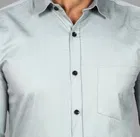Cotton Blend Solid Shirt for Men, Grey 
