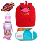 Fabric Backpack with Lunch Box & Water Bottle for Kids 