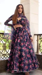 Semi Stitched Lehenga Choli for Women 