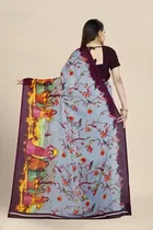 SVB जॉर्जेट साड़ी विद ब्लाउज फॉर विमेंस 