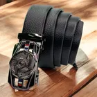 Stylish PU Leather Belt for Men, Black (Free Size)