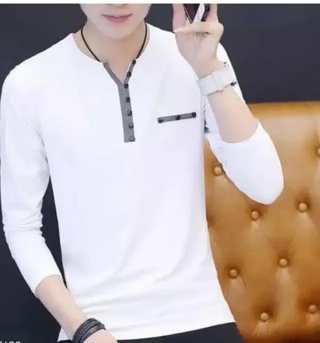 T-Shirt for Men (White, XL)