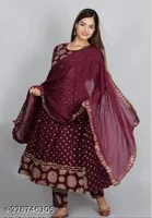 Micro Print Flared Dupatta Set for Women 