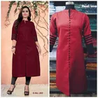 Solid Cotton Kurti for Women 