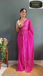 Bandhani Ready Wear Saree for Women 