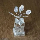 Silver Plated Artificial Tulsi Plant 