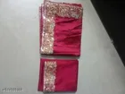 Chinnon Embellished Saree For Women, Pink