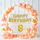 Pastel Theme 8th Birthday Balloon Decoration Kit , Multicolor, Pack Of 64