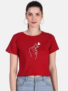 Cotton Blend Printed Top for Women 