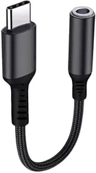 AUX Cable 0.12 m Type C to 3.5mm Audio Jack Cable, Headphone/Earphone Converter Adapter|, One Cable