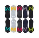 Cotton Blend Loafer Socks for Men & Women (Multicolor, Set of 12)