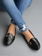 Solid Synthetic Ballerinas for Women 