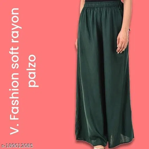 Palazzos for Women (Green, L)