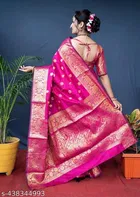 Banarasi Silk Zari Woven Saree for Women 