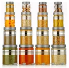 Silverline Containers Set of 16, 1200ml,650ml,350ml,250ml