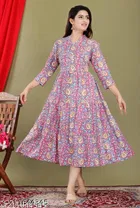 Cottonprinted Anarkali Kurti for Women 