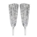 Cheerleading Pom Poms (Silver, Pack of 2)