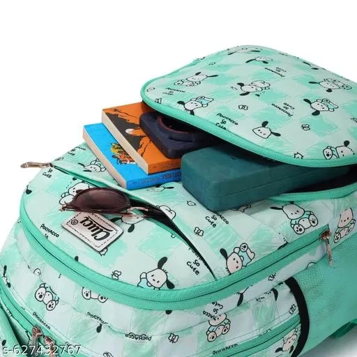 Polyester Backpack Bag, Green