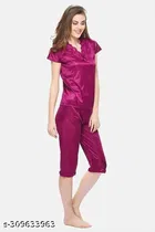 Satin Nightsuit Set for Women 
