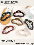 Acrylic Hair Clip, Pack of 6 (Multicolor)